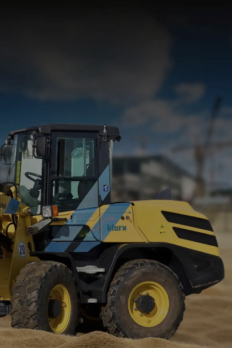 klarx wheel loader on the construction site